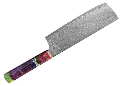 Immagine prodotto di Mannaia Damasco coltello da cucina, la mannaia coltello da macellaio e coltello con lama affilata e manico unico