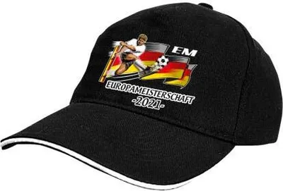 Produktbild von Baseballcap in Schwarz mit Print - Europameisterschaft 2021 - 52153