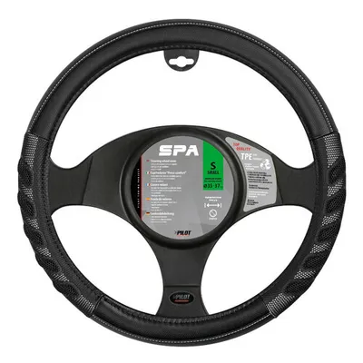 Obrázek produktu pro Potah volantu Pilot SPA černý/šedý z materiálu Skeentex o průměru 35-37 cm