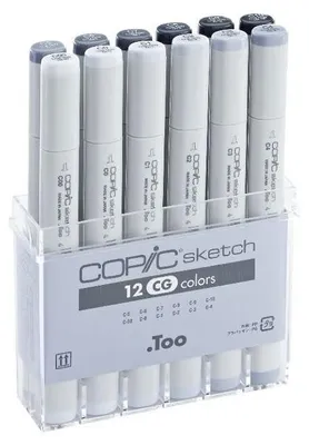 Obrázek produktu pro Popisovače COPIC Sketch Cool Grey / sada 12 ks