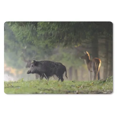 Obrázek produktu pro Podložka pod myš - Divoká prasata - Jeleni - Les - 60x40cm - Podložka pod myš