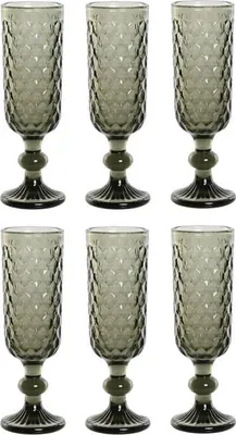 Immagine prodotto di Set di bicchieri Home ESPRIT in cristallo grigio 150 ml (6 pezzi)
