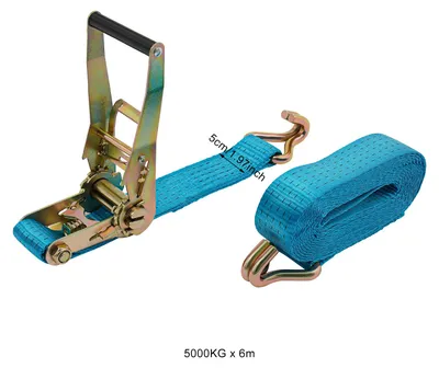 Produktbild von Anhänger-Spanngurt, 8 Meter lang, mit Stahlhaken und einer Zugfestigkeit von 5000 kg