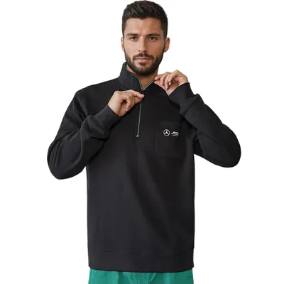 Produktbild von Mercedes Mapf1 FW 1/4 Zip Sweatshirt Gr.L schwarz (701227032001)