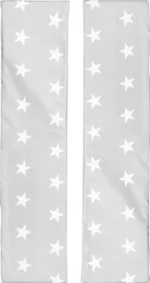 Produktbild von Polštářek na lavici pro dětskou párty - 108 x 20 cm - sada 2 polštářků na sezení v designu Little Stars - polštářky se hodí k párty sadám roba - šedá / bílá