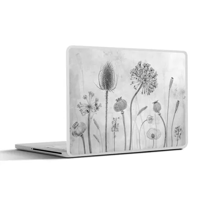 Produktbild von MuchoWow® Laptop Aufkleber Sticker Cover Stilleben - Schwarz und weiß - Natur 30x21 cm - Sticker für Laptop - Selbstklebend