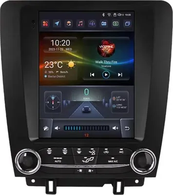 Zdjęcie produktu dla Radio samochodowe z Bluetooth i CarPlay do Forda Mustanga (2010–2014), kompatybilne z Apple i Androidem, system stereo, system nawigacyjny, 4 GB pamięci RAM, 32 GB pamięci