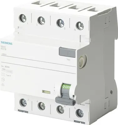 Produktbild von SIEM FI-Schalter 4x63A 5SV33463 Typ F 3+N-pol. 30mA 400V 4TE