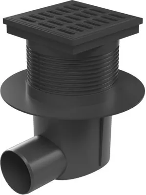Image de Chud?j Écoulement latéral des eaux usées D75 Clapet anti-retour, collerette, grille en plastique 433 S