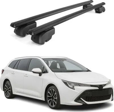 Immagine prodotto di Barre portatutto trasversali per Toyota Corolla Sport 2019-2024 in alluminio nero