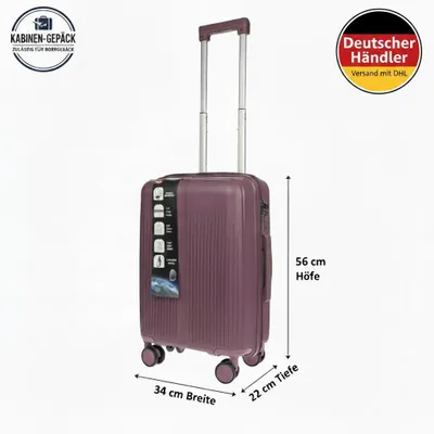 Produktbild von Kleiner Herren Koffer Handgepäck Bordgepäck Reisekoffer 34x56x22 cm IATA Standard passend für Wizzair Ryanair