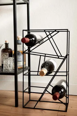 Zdjęcie produktu dla Metalowy stojak na wino, składany, na 6 butelek