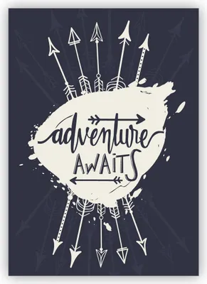 Produktbild von 4x Motivierende Glückwunschkarte, Abenteuer Geburtstagskarte im Indianer Pfeilen auch als Gutschein: adventure awaits
