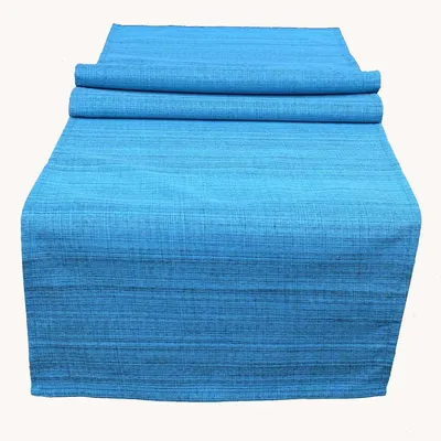 Produktbild von Outdoor Tischdecke meliert wetterbeständig 40 x 140 cm - türkis