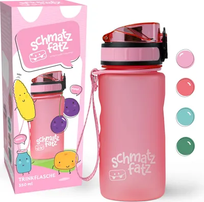 Produktbild von Klarstein Trinkflasche 350ml, Sport Trinkflasche zum Wandern, Schule & Fitnessstudio, Geschmacksneutrale Wasserflasche Auslaufsicher, Trinkflasche mit Fruchteinsatz, Trinkflasche BPA-Frei, Rosa