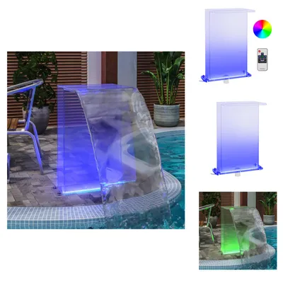 Produktbild von vidaXL Wasserfall-Element mit RGB-LEDs Acryl 51 cm - Brunnen & Wasserfälle