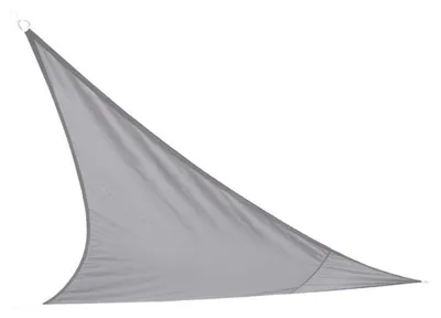 Image de Voile d'ombrage triangulaire en tissu - Gris clair - 3 m
