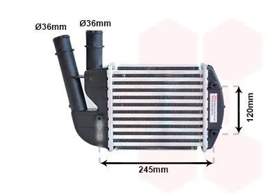 Produktbild von VAN WEZEL 17004340 Ladeluftkühler LLK für FIAT PANDA (169) Turbo Intercooler