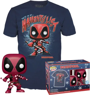 Produktbild von Marvel Funko POP! & Tee Vinyl Figur & T-Shirt Set Deadpool HLD Größe S