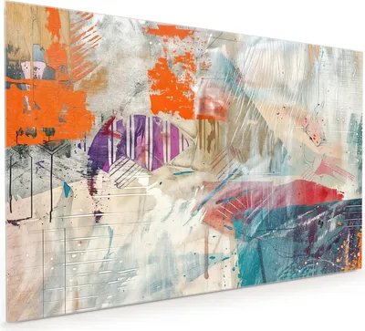 Produktbild von Küchenrückwand Spritzschutz Glas mit Motiv Abstrakte Kunst 40 x 40 cm