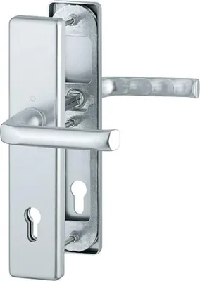 Produktbild von Hoppe Schutz-Drückergarnitur London 78G / 2221 / 2440 / 113 ES1 PZ Entfernung 92mm Vierkant 10mm Alu F1 - 3701312