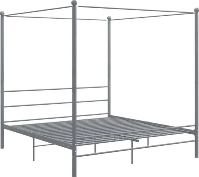Obrázok produktu pre vidaXL Posteľ s baldachýnom Grey Metal 200x200 cm