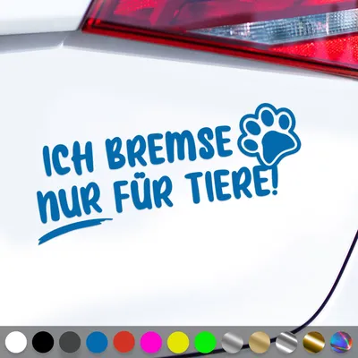 Produktbild von PantherPixel Bremsen Aufkleber Nur Für Tiere Tierrettung Tierschutz Sticker Auto Geschenkidee Farbe Blau