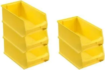 Produktbild von SparSet 5x Gelbe Sichtlagerbox 4.0 | HxBxT 15x20x35cm | 7,2 Liter | Sichtlagerbehälter, Sichtlagerkasten, Sichtlagerkastensortiment, Sortierbehälter