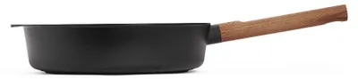 Produktbild von Woll, Eco Logic Induktion, Guss-Hochrandpfanne, fester Holzstiel Ø 28 cm, 7 cm hoch, 3,5 Liter