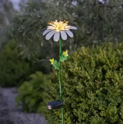 Produktbild von Star-Trading Daisy LED Solar-Leuchtblume 77 cm Weiss