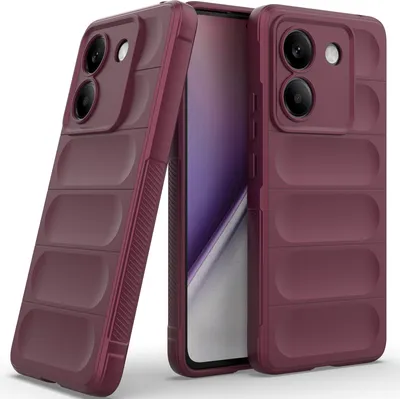 Produktbild von Handyhülle für Xiaomi Poco M7 Pro 5G Weich TPU Silikon Stossfest Anti-rutsch Hülle bordeaux