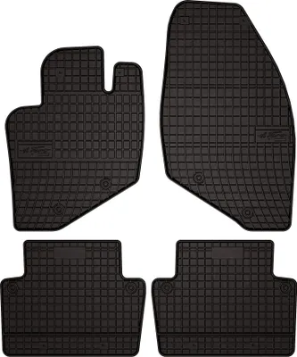 Image de Tapis de sol voiture en caoutchouc pour Volvo S60 I (2000-2009, liftback) Noir, lot de 4 pièces, fixations