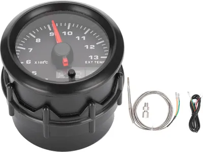 Image de 2in 52 mm Thermomètre d'échappement 7 couleurs voiture numérique LED Egt Meter avec capteur