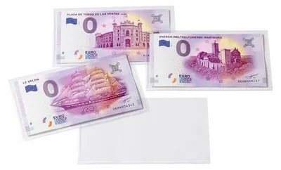 Obrázok produktu pre Ochranné puzdrá BASIC na bankovky a "Euro Souvenir" bankovky, 140 x 80 mm, balenie po 50 ks