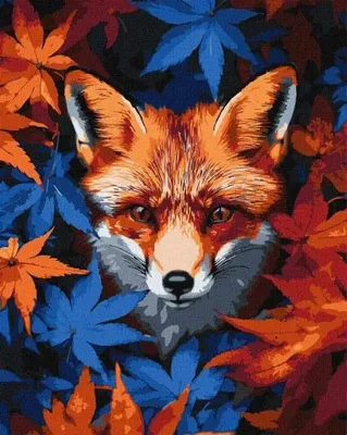 Produktbild von Malen nach Zahlen – Herbstlicher Fuchs, 40x50 cm – Ideyka