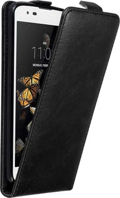 Produktbild von Cadorabo Hülle für LG K8 2016 Schutz Hülle in Schwarz Flip Etui Handyhülle Case Cover