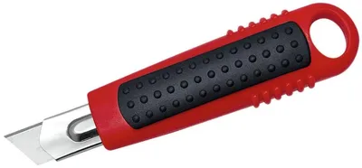 Produktbild von Cutter Safety Standard 18mm inkl. 2 Ersatzklingen rot Packung mit 12 Stück