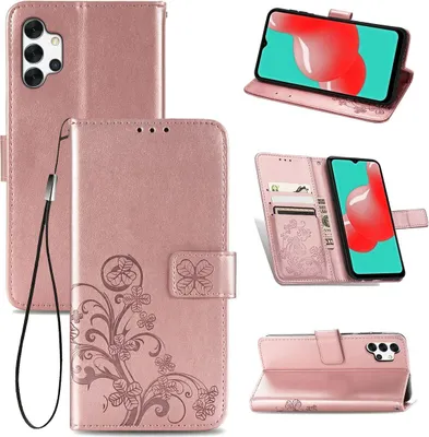 Zdjęcie produktu dla Pokrowiec König Design kompatybilny z Samsung Galaxy A32 5G z syntetycznej skóry - Etui na telefon komórkowy różowe