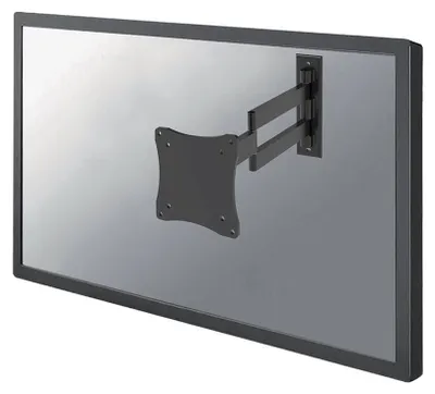 Produktbild von Neomounts FPMA-W830BLACK Monitor-/TV-Wandhalterung 10-27" - volle Bewegung, 75 x 75 mm, 100 x 100 mm, 0 - 140°, 0 - 180°, Aluminium, Schwarz