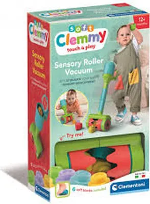 Produktbild von Clementoni Soft Clemmy sensorischer Staubsauger mit 6 weichen Bausteinen
