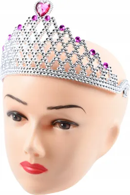 Produktbild von Silbernes Diadem Königin Tiara Krone mit Strasssteinen - Elegantes Kostüm Zubehör Karneval