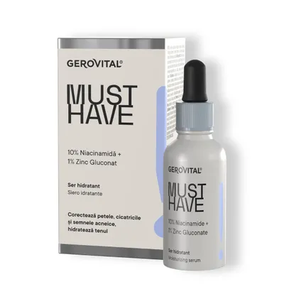 Produktbild von Gerovital Serum mit 10% Niacinamid + 1% Zinkgluconat, feuchtigkeitsspendendes Serum, 30 ml