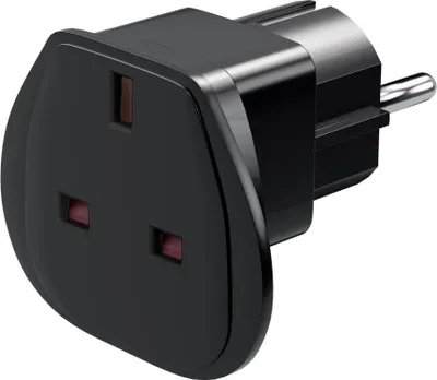Obrázek produktu pro Goobay 94271 Cestovní adaptér UK na Evropu, černý – pro zařízení z Velké Británie (typ G) do zásuvek v Evropě (typ E/F)