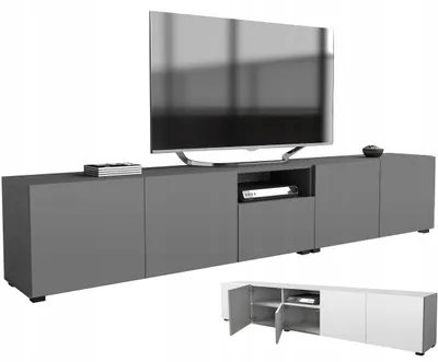 Produktbild von RTV-Sideboard 250 cm grau schlicht minimalistisch