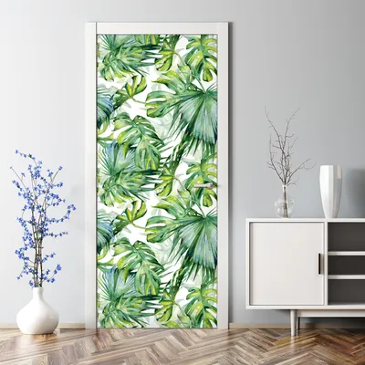 Produktbild von Dekorative Türposter selbstklebend Wandaufkleber Türaufkleber Blumen Garten Floral 70 x 200 cm
