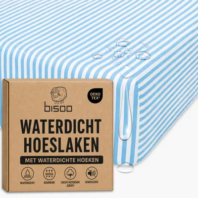 Imagen del producto de Funda para cochecito de bebé, con rayas azules, de 35x75 cm, ideal para llevar de viaje