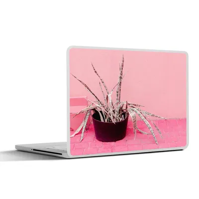 Produktbild von MuchoWow® Laptop Aufkleber Sticker Cover Sommer - Rosa - Pflanzen 25x18 cm - Laptop-Deko