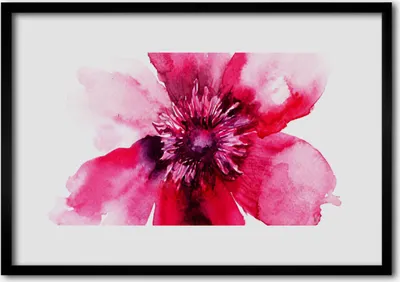 Produktbild von Bild 100x70 MDF-Rahmen Wandkunst Blume auf Wand