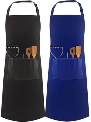 Produktbild von Famanu Küchenschürze wasserdicht mit 3 Taschen - verstellbar, für Männer und Frauen