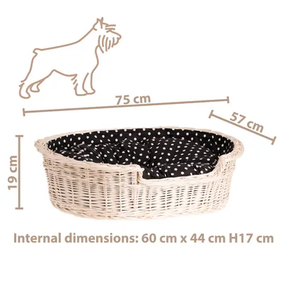 Immagine prodotto di Cestino per cani in vimini ovale 75X57 H19 CM